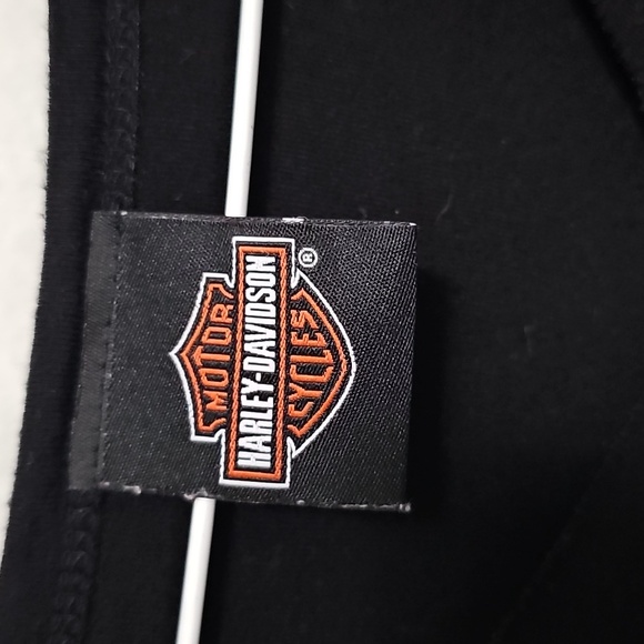 Harley-Davidson Women's Black and Red Short Sleeve Tee- Sz Med - Picture 3 of 3